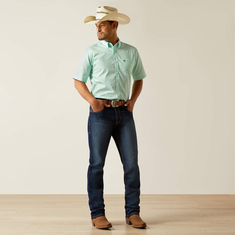 Ariat Wrinkle Free Ellis Classic Fit Shirt in Aqua