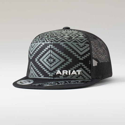 Ariat Youth Flat Bill Aztec Pattern Cap