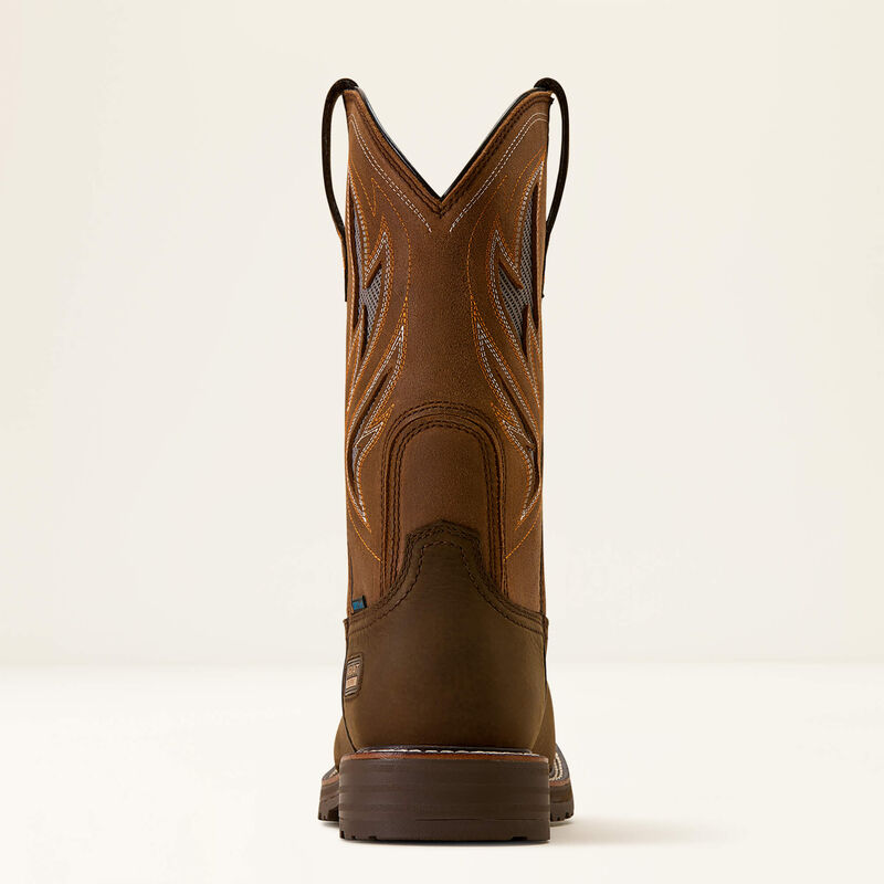 Ariat Activator VentTEK Waterproof Steel Toe Work Boot in Dark Brown & Wicker