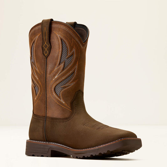 Ariat Activator VentTEK Waterproof Steel Toe Work Boot in Dark Brown & Wicker