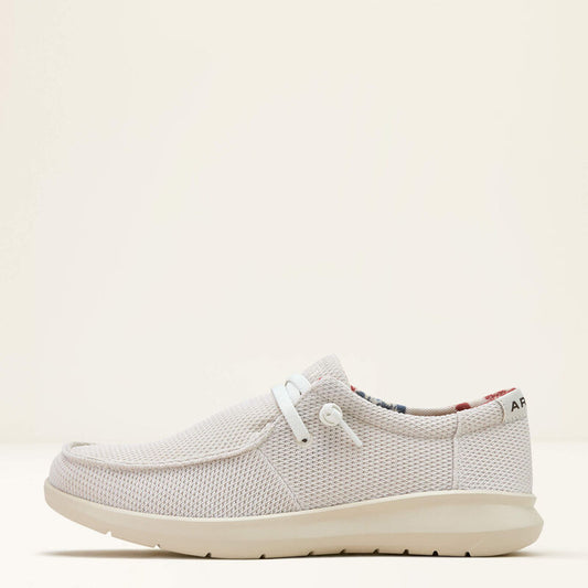 Ariat Men's Hilo Shoe in Cream Mesh