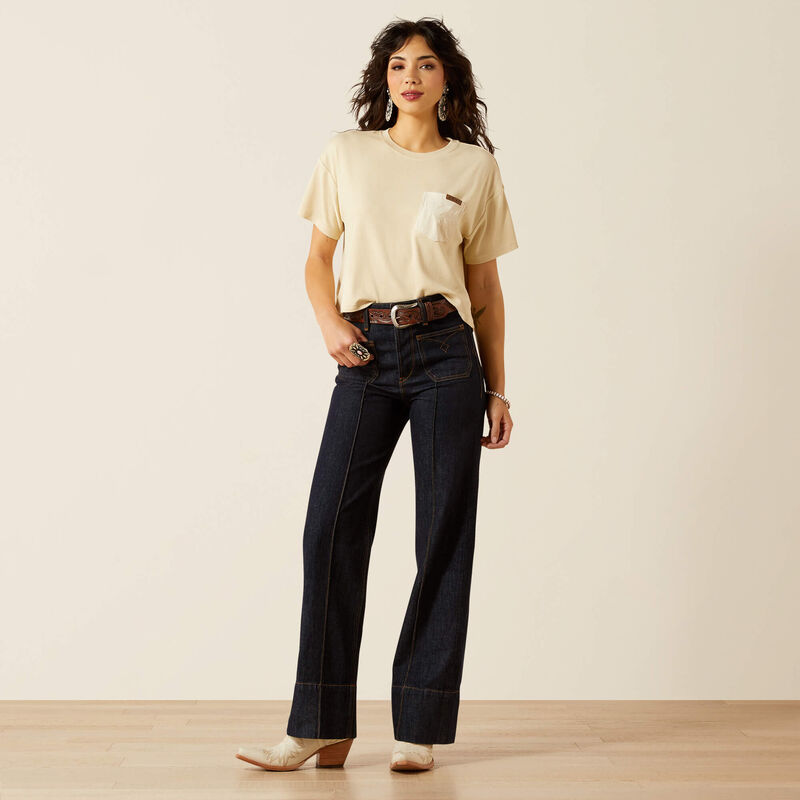 Ariat Ultra High Rise Tomboy Western Utility Wide Leg Jean