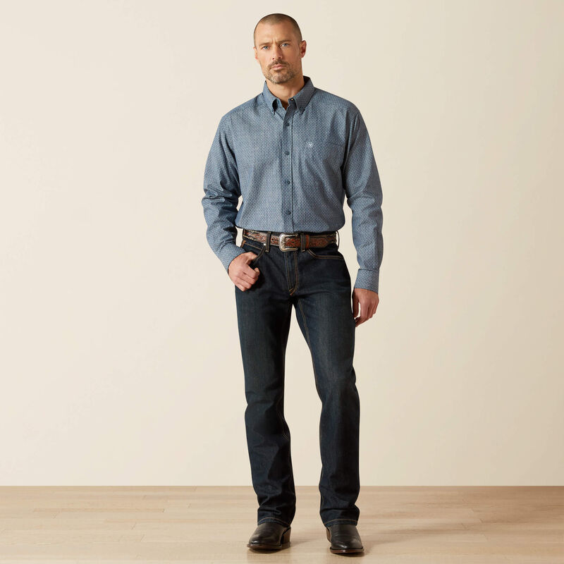 Ariat Trent Classic Fit Shirt in Chambray Blue