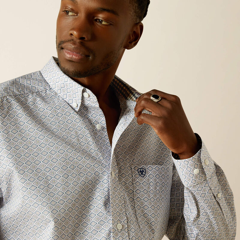Ariat Wrinkle Free Declan Classic Fit Shirt in White