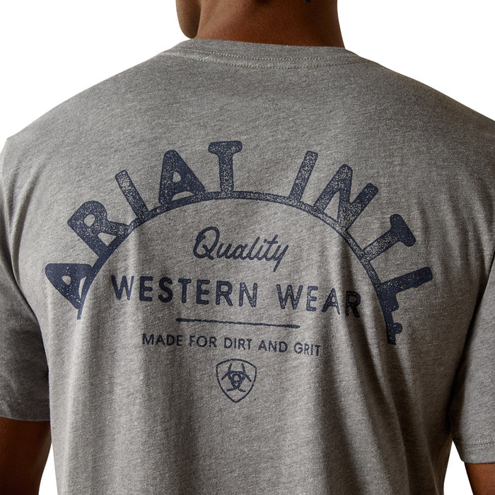 Ariat Iron Ranch Arch T-Shirt in Graphite Heather