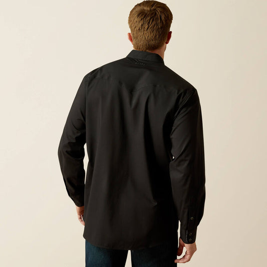 Ariat Wrinkle Free Refined Slub Classic Fit Shirt in Black
