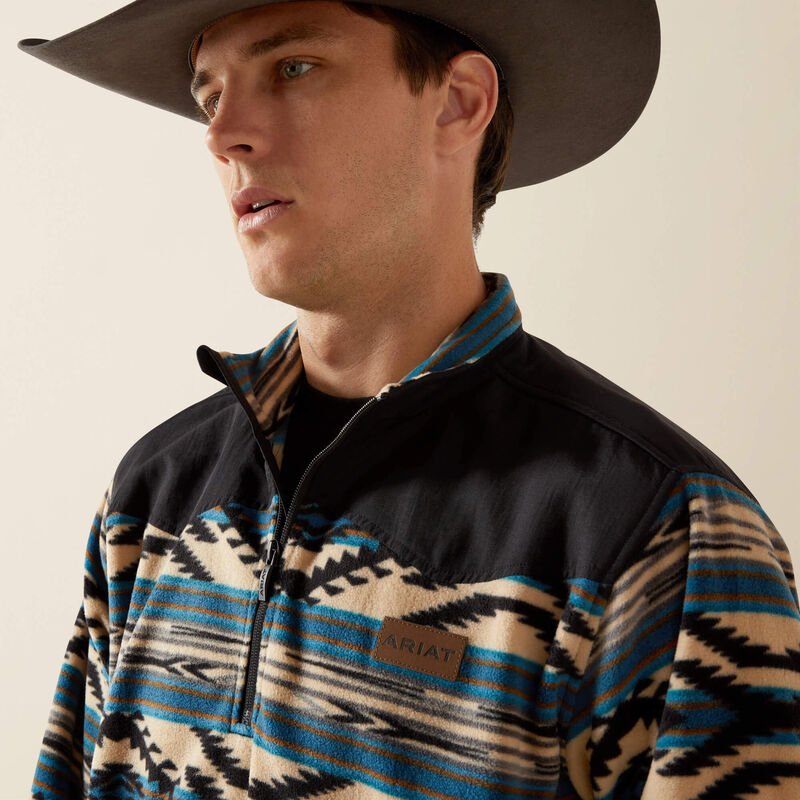 Ariat Basis Fleece Sweater in Teal Southwest