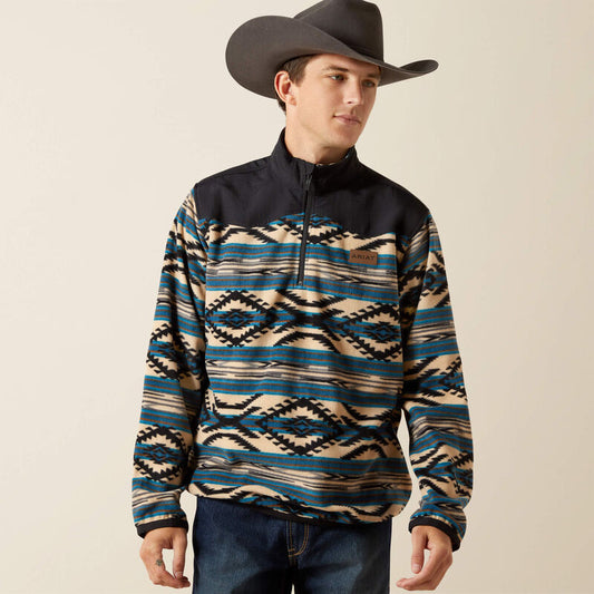 Ariat Basis Fleece Sweater in Teal Southwest