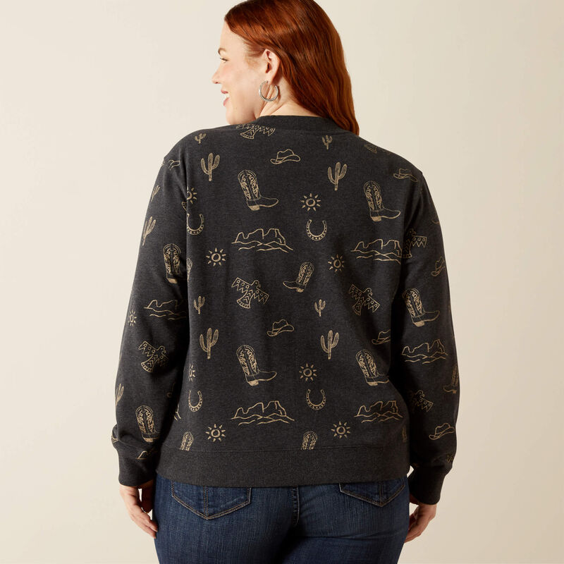 Ariat Essential Crew Sweatshirt in Black Heather