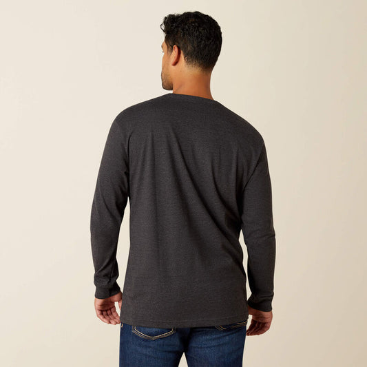 Ariat Rebar Cotton Strong Standard Pocket T-Shirt in Charcoal Heather