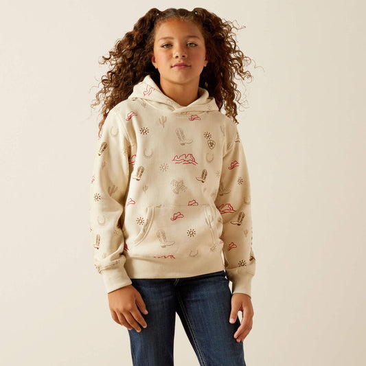 Ariat Western Stamps Hoodie in Layla Print