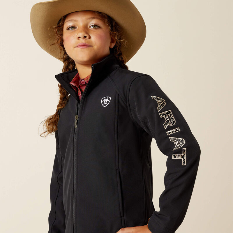 Ariat Logo Softshell Jacket in Black Southwest Minimal Print