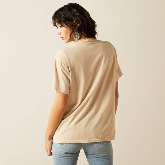 Ariat Ride On T-Shirt in Oyster Gray Mineral Wash