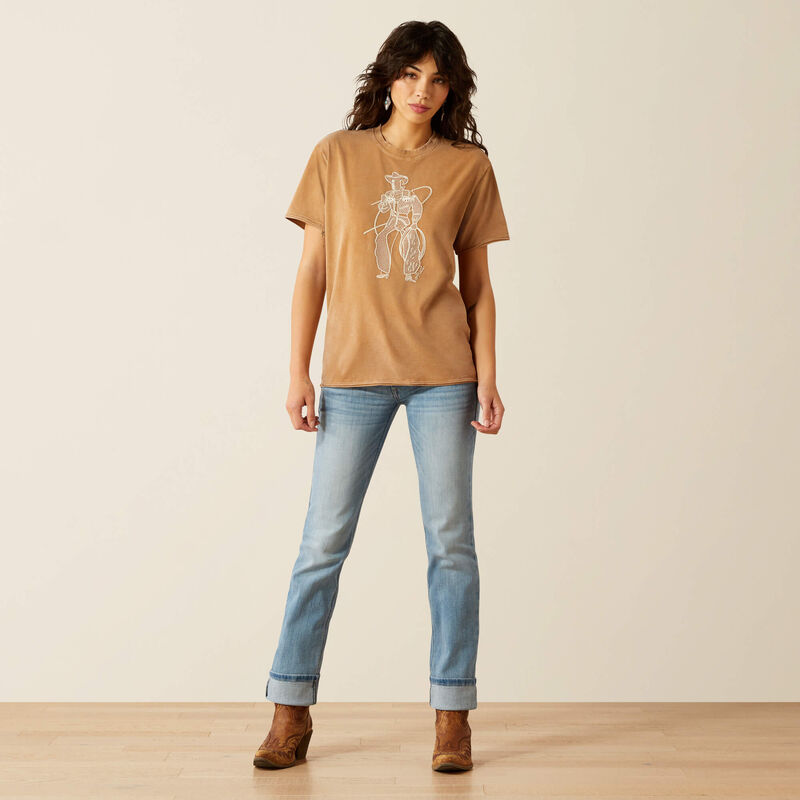 Ariat Buckaroo T-Shirt in Toasted Coconut Mineral Wash