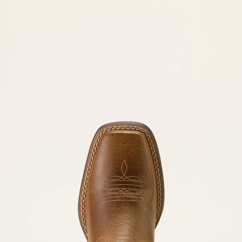 Ariat Stampede Wide Square Toe Western Boot in Desert Brown & Thunder Brown