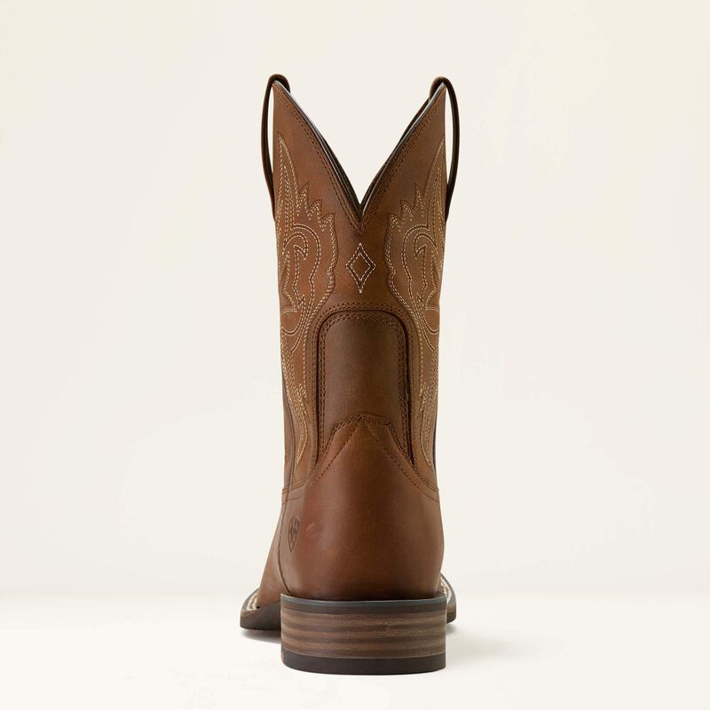 Ariat Western Big Rig Wide Square Toe Cowboy Boot in Distressed Brown