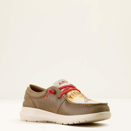Ariat Hilo Sendero Shoe in Brown Bomber & Yeehaw Print