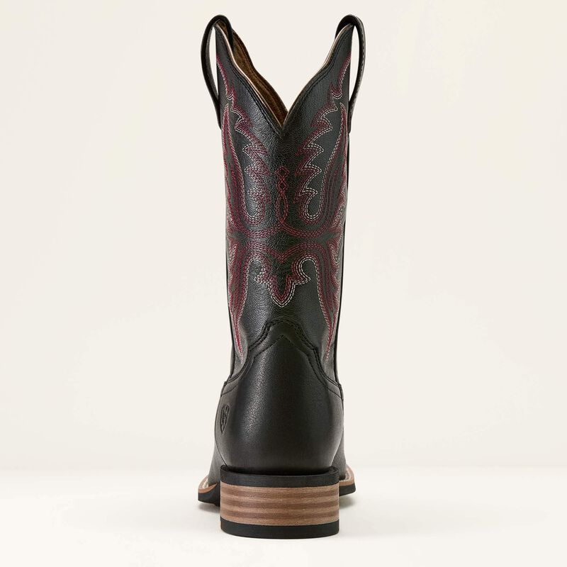 Ariat Olena Wide Square Toe Western Boot in Obsidian