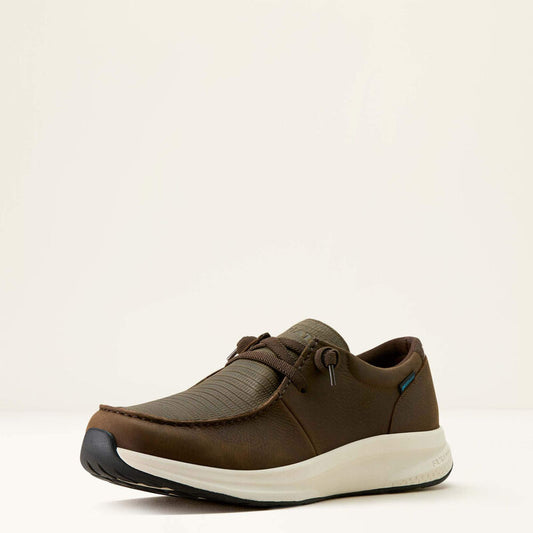 Ariat Buckeye Waterproof Shoe in Dark Brown & Lizard Print