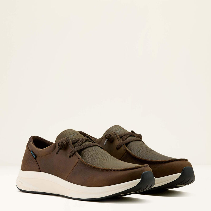 Ariat Buckeye Waterproof Shoe in Dark Brown & Lizard Print