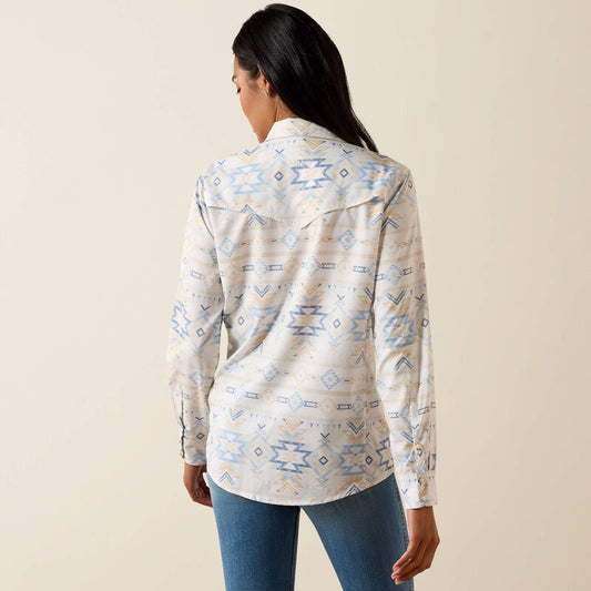 Ariat Western VentTEK Shirt in Turtledove Faded Southwest Print