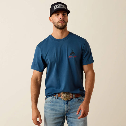 Ariat Flag Bronco Classic Fit T-Shirt in Key Largo