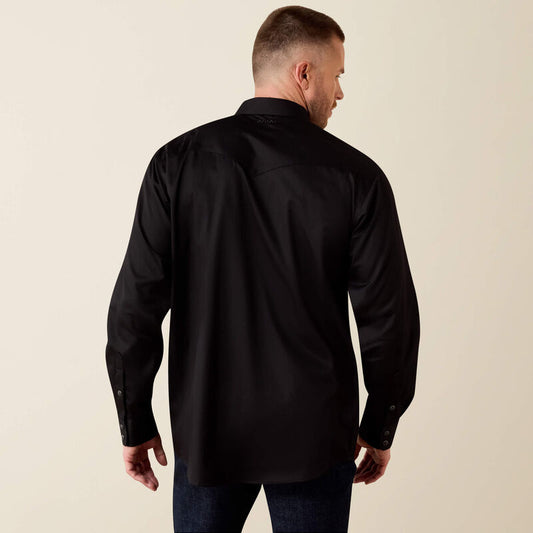 Ariat Lightweight Twill Classic Fit Snap Shirt in Black