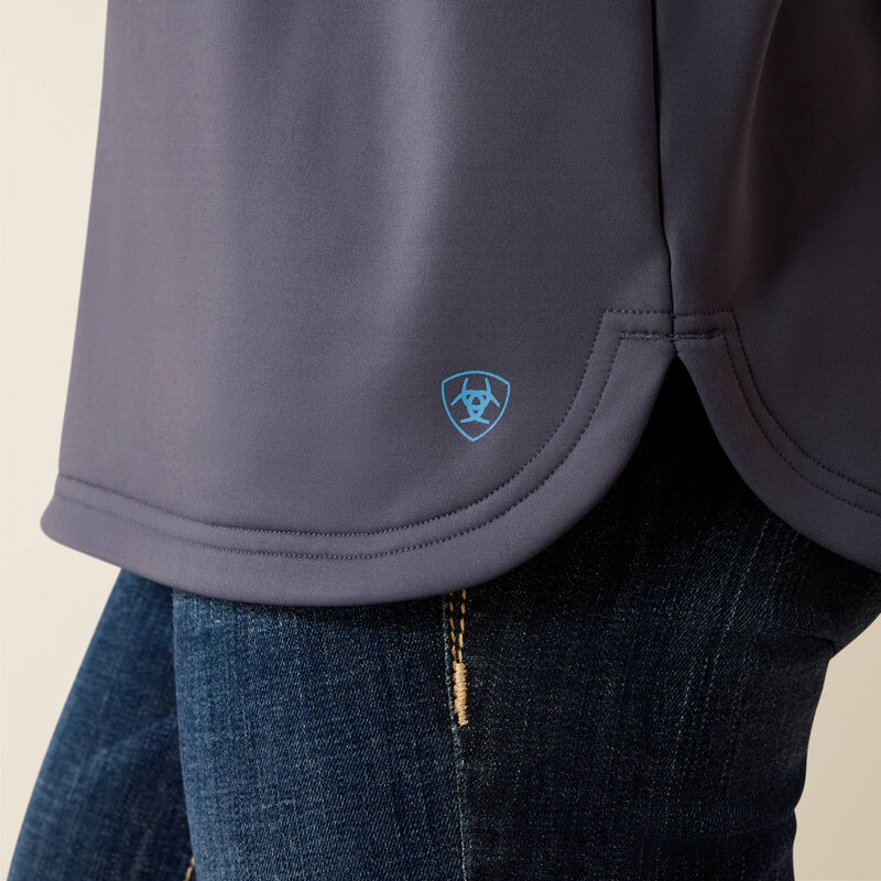 Ariat Breeze Logo 1/2 Zip Sweatshirt in Ombre Blue