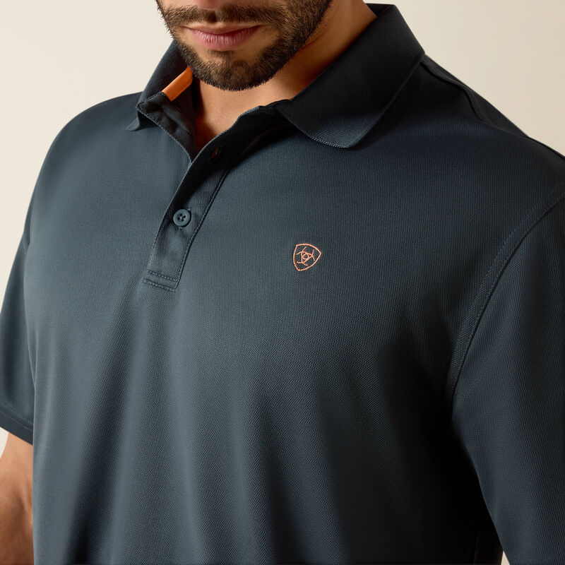 Ariat TEK Classic Fit Polo in Dark Slate