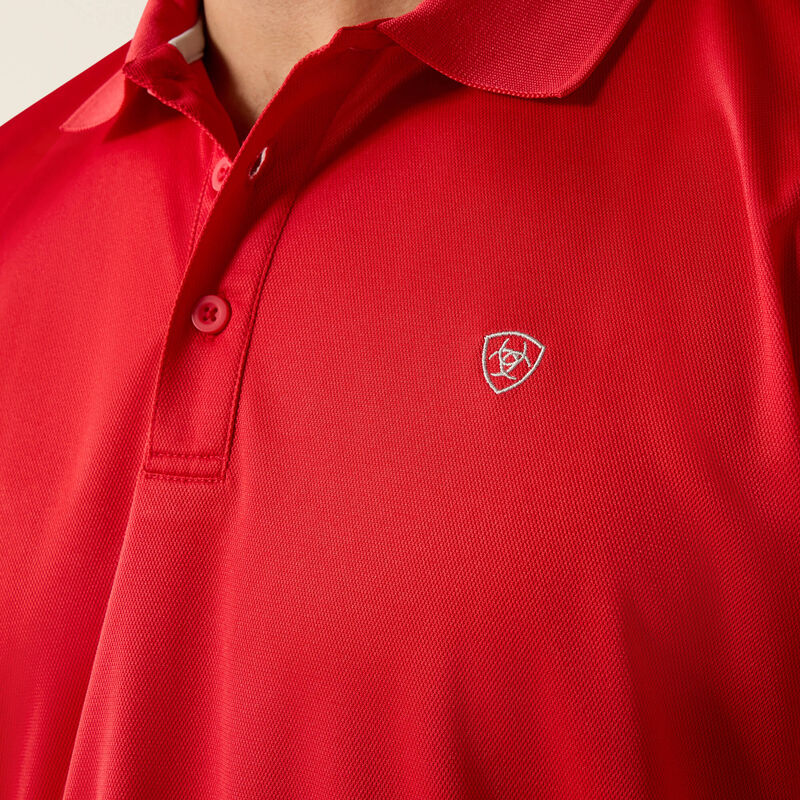 Ariat TEK Classic Fit Polo in Scarlet