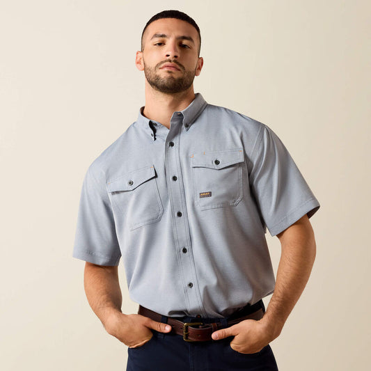 Ariat Rebar Made Tough VentTEK DuraStretch Work Shirt in Dark Denim