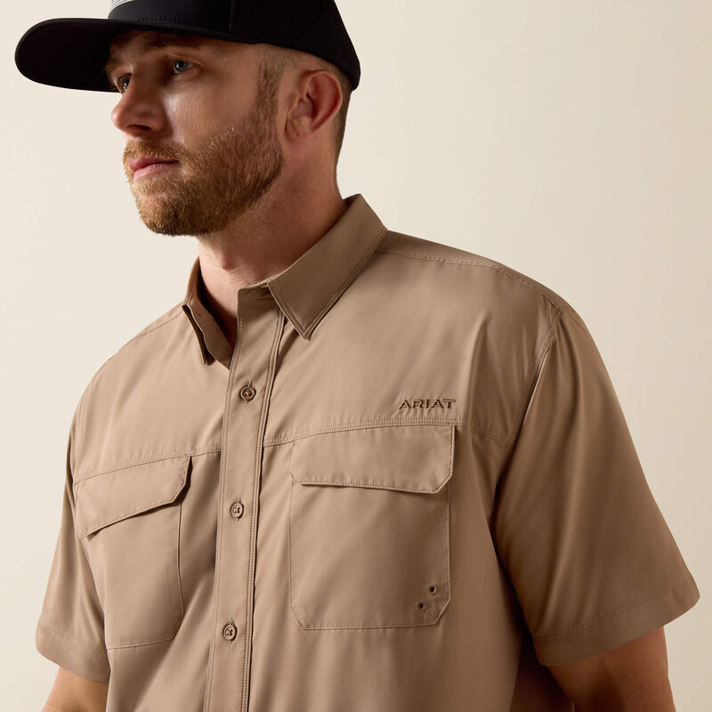 Ariat VentTEK Outbound Classic Fit Shirt in Taupe Gray