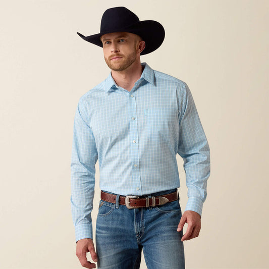 Ariat Everything Classic Fit Shirt in Crystal Blue Plaid