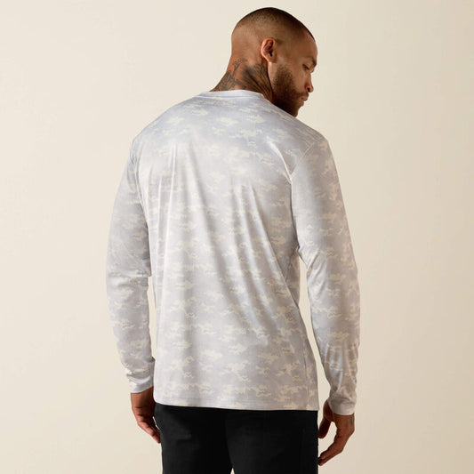 Ariat Rebar Sunblocker Printed Long Sleeve T-Shirt in Micro Chip