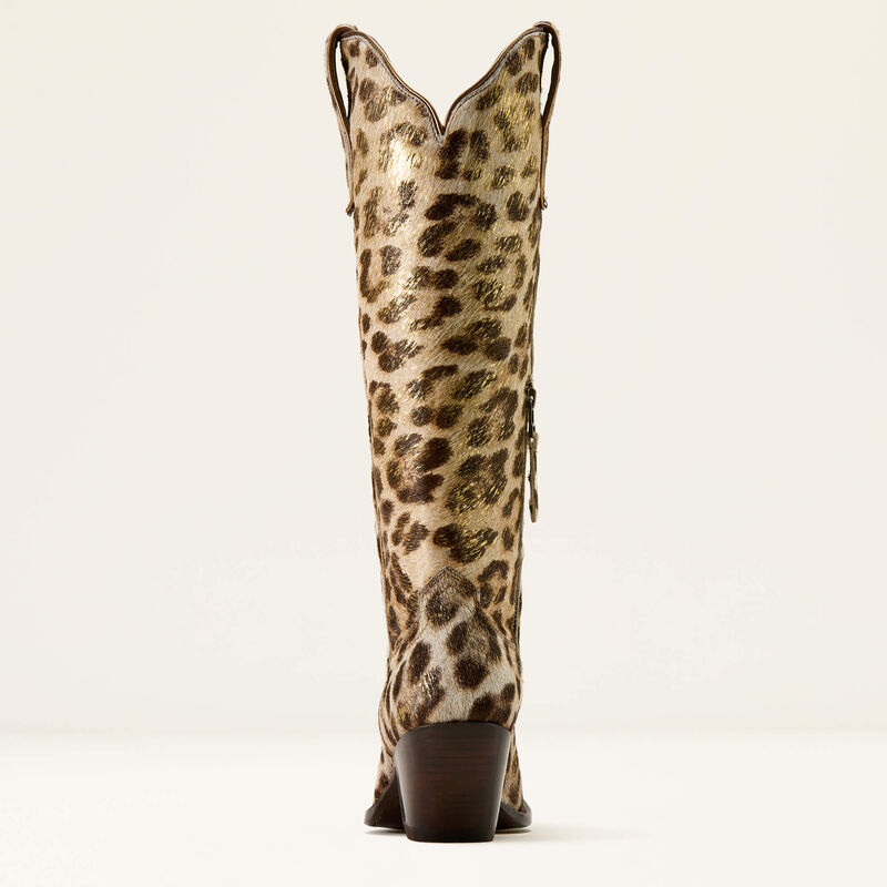 Ariat Casanova X Toe Western Boot in Gilded Leopard Hair On