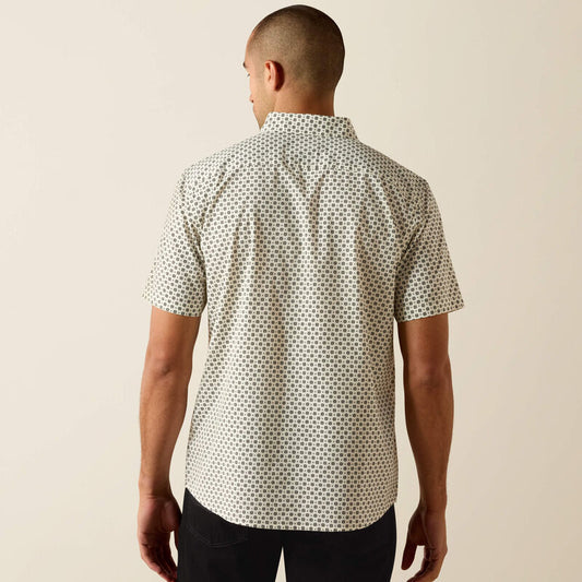 Macsen Modern Fit Shirt in Pristine Diamond Points Print