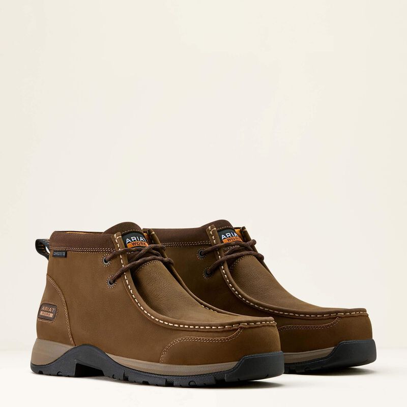 Ariat Edge Moc Composite Toe Work Boot in Dark Brown