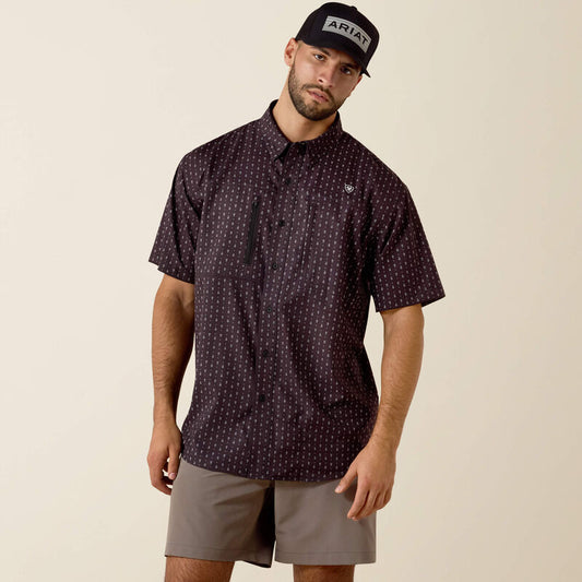 Ariat Printed VentTEK Classic Fit Shirt in Black