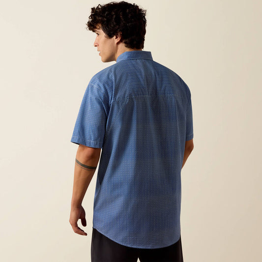 Ariat Printed 360 Airflow Classic Fit Shirt in Blue Quartz