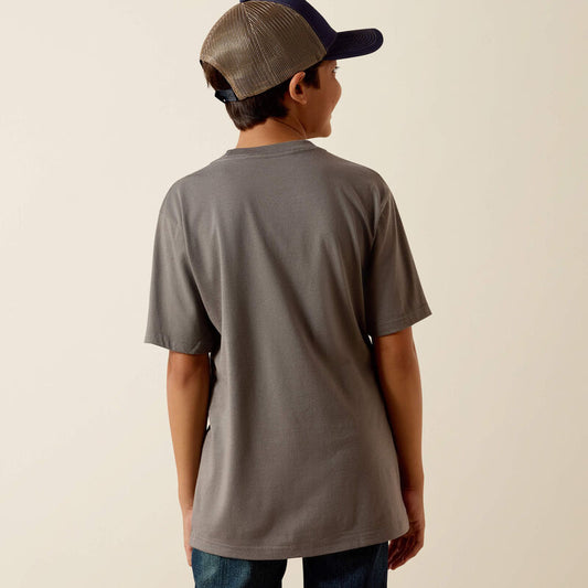 Ariat Desert Badge Tradition T-Shirt in Smoked Pearl