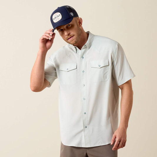Ariat Western VentTEK Classic Fit Shirt in Aqua Heather