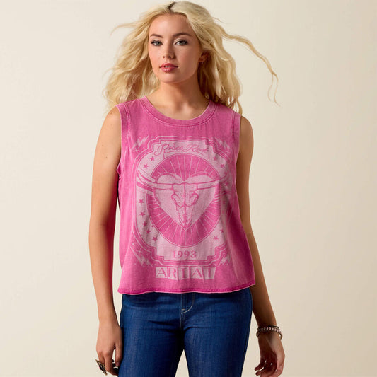 Ariat Rock N Roll Tank in Rose Sorbet