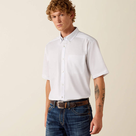 Ariat Lightweight Twill Classic Fit Shirt in White