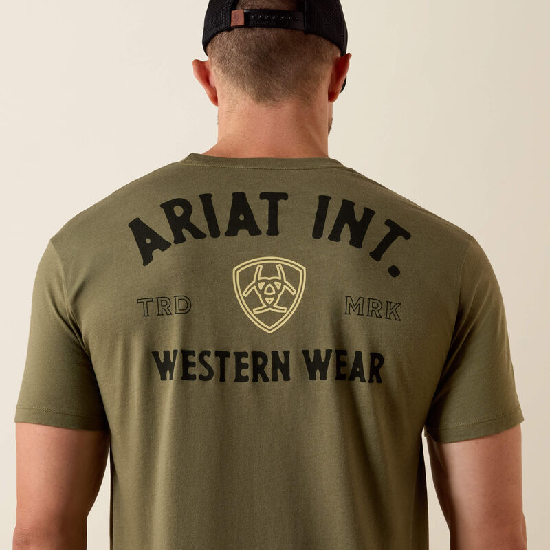 Ariat Outline Shop T-Shirt in Military Heather