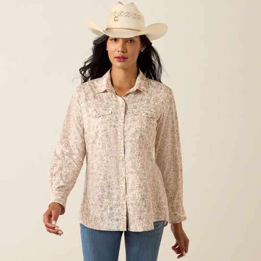 Ariat Western VentTEK Shirt in Boots N' Roses