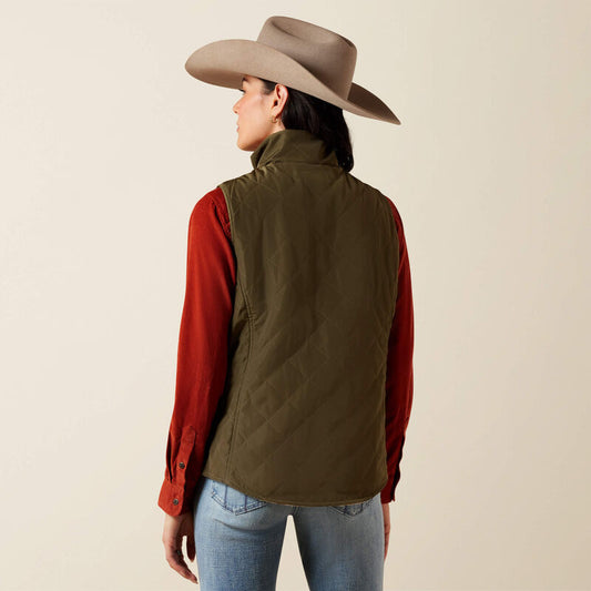 Ariat Dilon 2.0 Reversible Insulated Vest in Ivy Green/Wild Horses