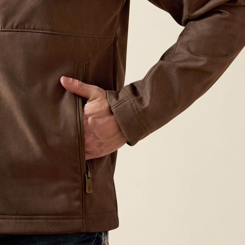 Ariat Vernon Softshell Jacket in Wren Faux Leather Print