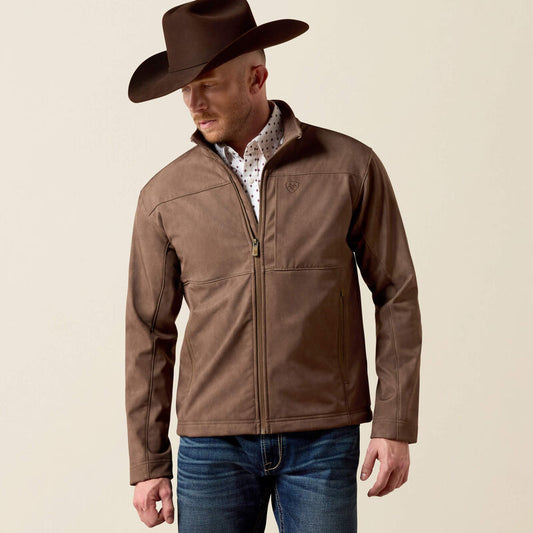 Ariat Vernon Softshell Jacket in Wren Faux Leather Print
