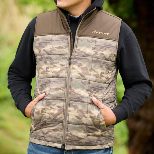 Ariat Crius Insulated Vest in Wren Camo Serape