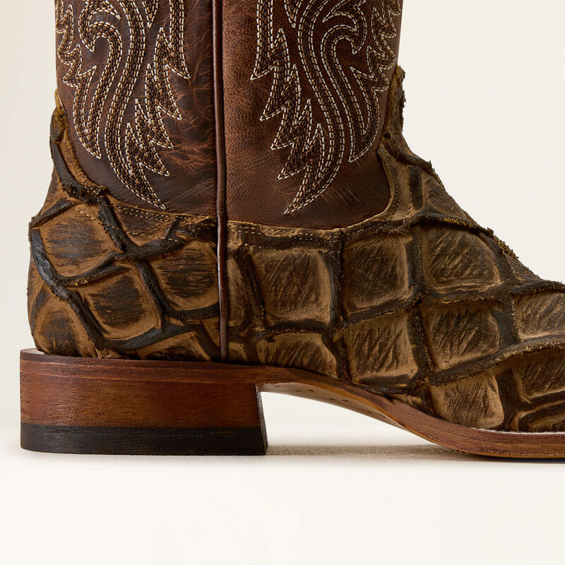 Ariat Riverside Wide Square Toe Cowboy Boot in Tan Bass Print/Loco Brown